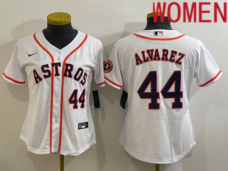 Women Houston Astros #44 Alvarez White Game Nike 2022 MLB Jersey->houston astros->MLB Jersey